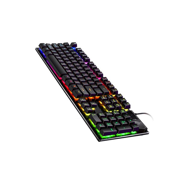 Teclado Mecánico Con Luz De Fondo De Respiración Colorida Juego Con Cable 10 De Teclado De Botones4 Piezas Minnieouse EL013306-01