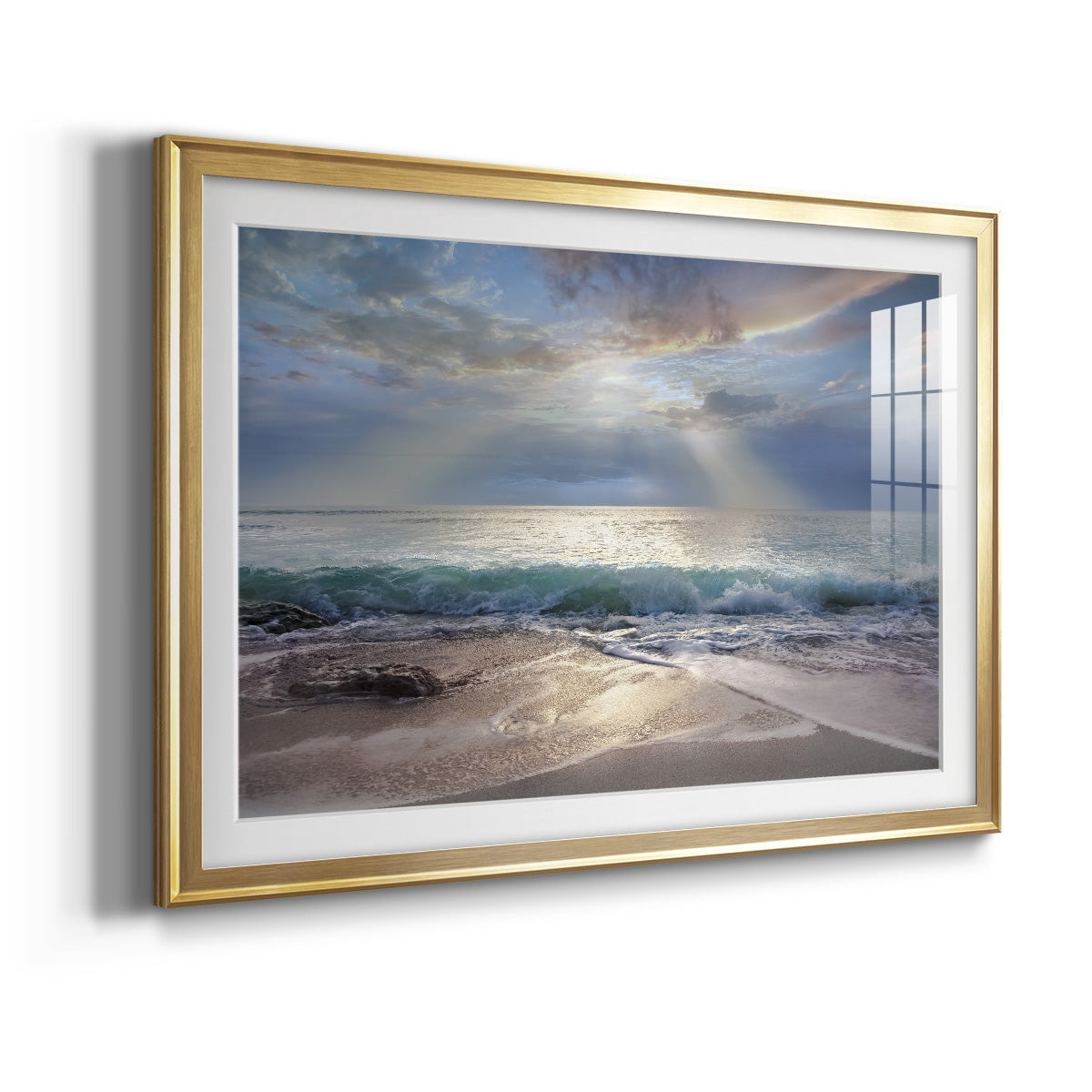 Aqua Blue Morning Premium Framed Print - Ready to Hang