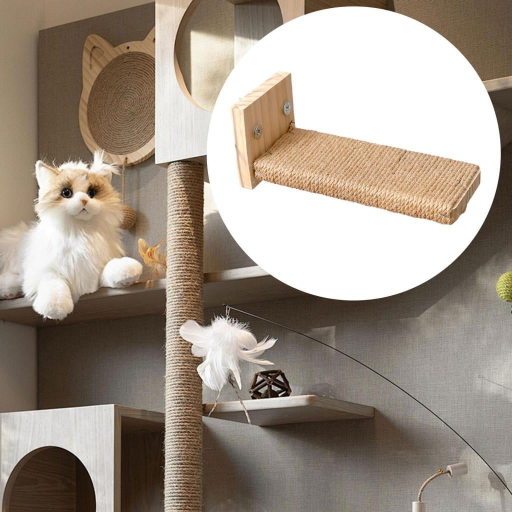 EHJRE Cat Wall Bed, Kitten Wall Furniture, Easy Installation, Indoor Activity, Cat Climbing Ladder, Scratching Post for Small Large Cats S