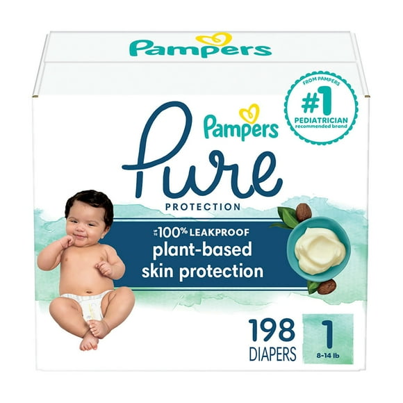Pampers Pure Protection Diapers, Sizes 1-6