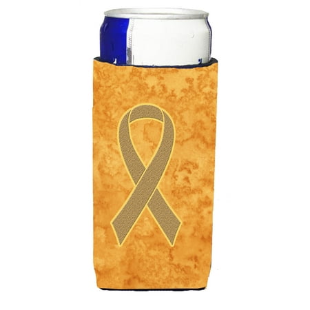 

Carolines Treasures AN1219MUK Peach Ribbon for Uterine Cancer Awareness Ultra Beverage Insulators for slim cans Slim