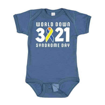 

Inktastic World Down Syndrome Day 231 with Yellow and Blue Ribbon Boys or Girls Baby Bodysuit