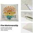 thumbnail image 5 of Summer Pillow Covers 18x18 Set of 2, Hello Sunshine Sunrise Sunset Art Decorative Outdoor Throw Pillows Linen Abstract Geometric Design Farmhouse Cushion Pillow Covers for Sofa Couch Decor, 5 of 6
