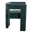 thumbnail image 3 of Modern Upholstered Accent Chair with Armrests, Barrel Side Chairs with Wood Frame for Living Room, Bedroom & Office, Emerald, 3 of 7