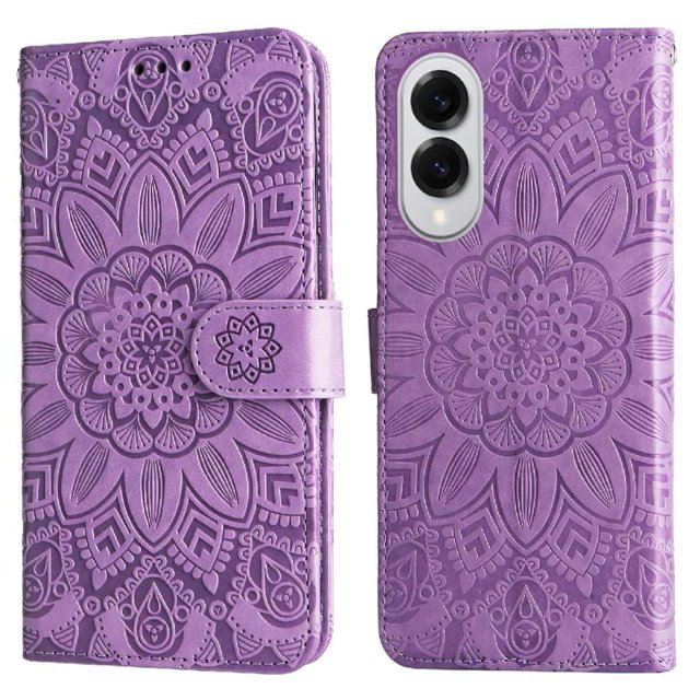 Funda tipo cartera GANGXUN para Samsung Galaxy S25 Edge , diseño girasol, cuero PU, soporte, cierre magnético, tarjetero