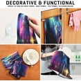 thumbnail image 7 of Dreamtimes Galaxy Wolf Kitchen Towels, 18 x 28 Inch Super Soft and Absorbent Dish Cloths for Washing Dishes, 4 PCS Reusable Multi-Purpose Microfiber Hand Towels for Kitchen, 7 of 7