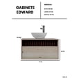 thumbnail image 4 of Gabinete para Baño Flotante con Ovalín y Llave Mezcladora,Diseño Minimalista con Detalle con Lambrín, Mueble Suspendido Moderno., 4 of 5