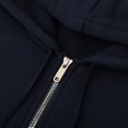 thumbnail image 7 of Conairie Long Sleeve Sweatshirt For Men Zip Up Hoodies Hop Goth Print Street Fashion Unisex Drawstring Sweat Jacket Tops Clothes With Pocket Navy XXL, 7 of 7