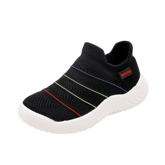 IUJSOY Toddler Shoes Wide Toe Box Boys Slip on Shoes for Little Kids Girls Knitted Sock Shoes