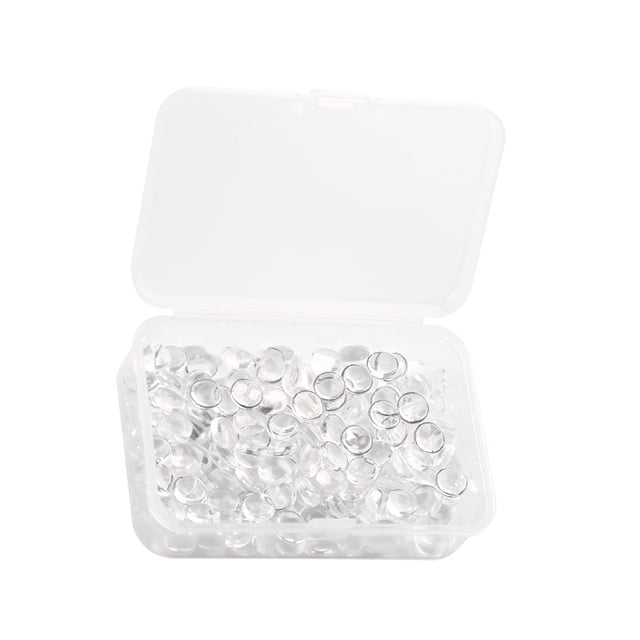Weiweiguan 1 Box Gemstone Cover Pretty Round Glass Fashion Glass Patches Jewelry Making Accessory