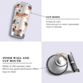 thumbnail image 2 of SKYSONIC Doodle Fox and Heart Pattern 20 oz Stainless Steel Insulated Mug, Double Vacuum Insulated Travel Mug with Lid and Straw, 2 of 7