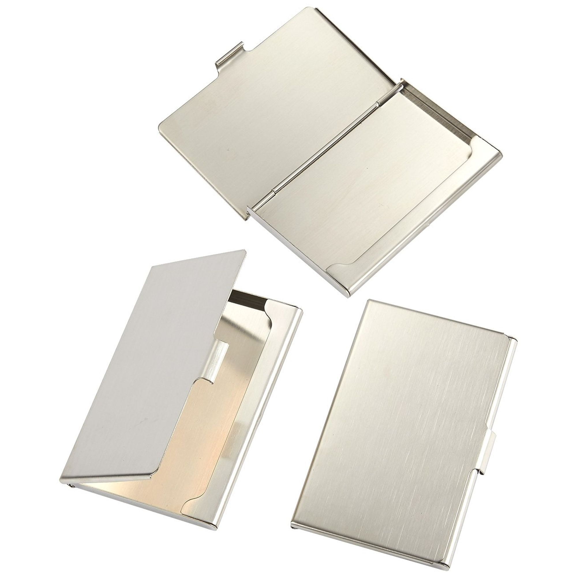 silver business card holder for men