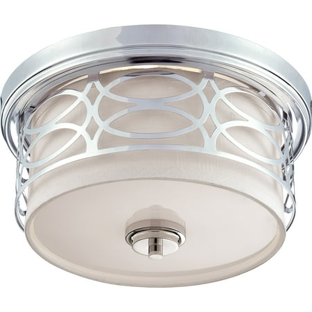 

Nuvo 60-4627 - Harlow - 2 Light Flush Dome Fixture w/ Slate Gray Fabric Shade