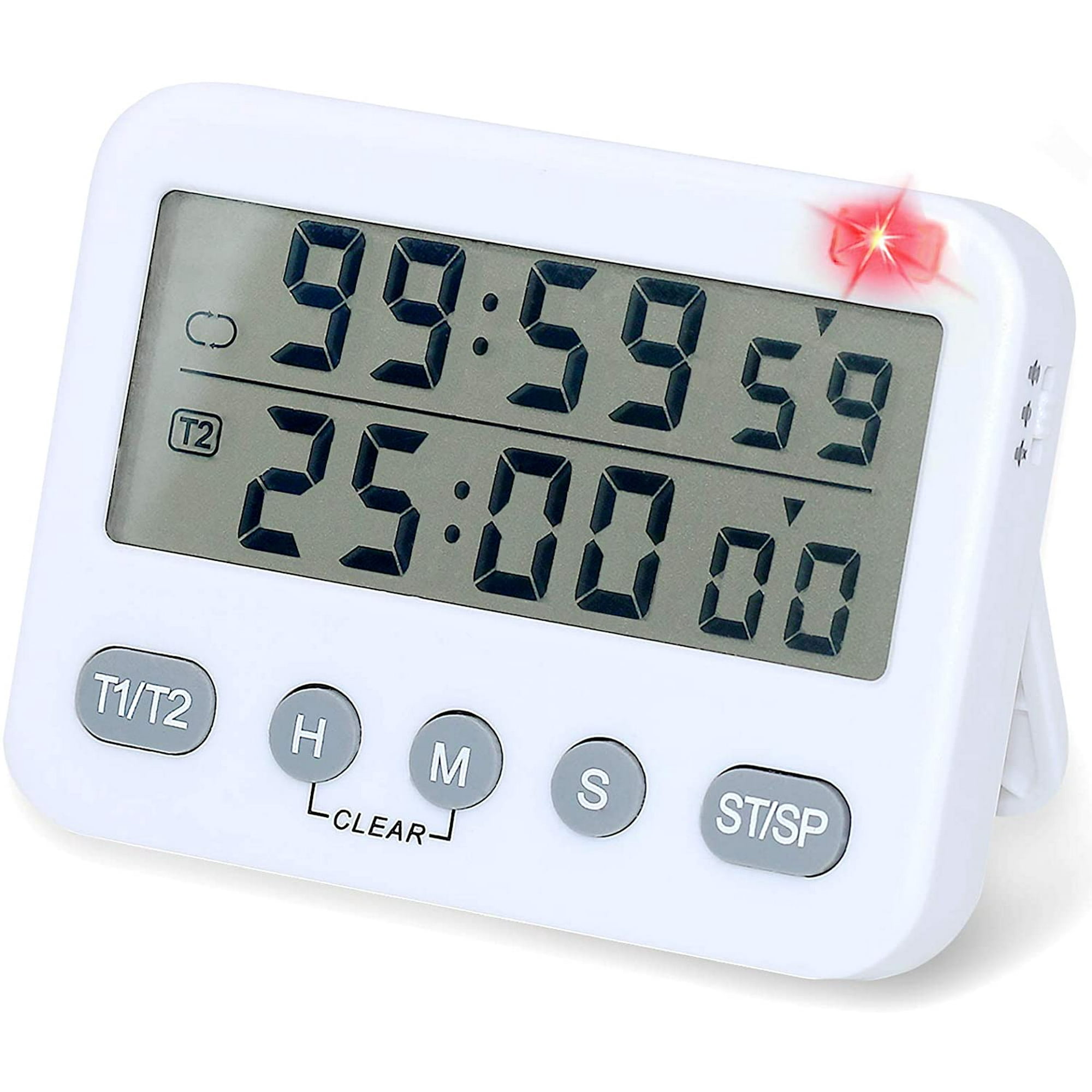 Dual Kitchen Timer Digital Timers for Cooking, MECHEER 2 in 1 Egg Timer Time Timer Pomodoro Timer Countdown Timer for Kids, Magnetic Timer Ring Adjustable Volume Big Numbers + AAA Batteries Walmart Canada