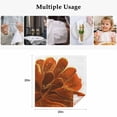 thumbnail image 4 of Burnt Orange Cloth Napkins, Sparkle Gold Stained Floral Flower Art Washable and Reusable Dinner Napkins Set of 6, Table Napkin for Kitchen Party Birthday Wedding Hotel Housewarming 20"x20", 4 of 8