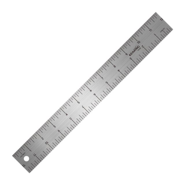 S SERENABLE Measuring Ruler with Hanging Hole Drawing Rule for Workshop Office Notebooks 30.5x3.8cm