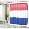 thumbnail image 4 of Ambesonne Dutch Shower Curtain, Holland Flag as Square Shape, 69"Wx70"L, Dark Pink Cobalt Blue, 4 of 4