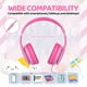 thumbnail image 4 of Auriculares con cable JoySpark Kids con límite de volumen de 85 dB, color rosa, 4 of 7