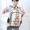 thumbnail image 6 of FORMRS Unisex School Backpack 17" Student Travel Bag with Laptop Compartment, Holiday Train, 6 of 7