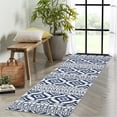 thumbnail image 3 of Haperlare Runner Rugs Machine Washable Vintage Geometric Runner Rugs for Hallway Entryway Low Pile Laundry Runner Rug,Blue,2'x6', 3 of 7