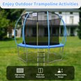 thumbnail image 4 of YIYADO Foldable Trampoline,400 Lbs 10ft Foldable Mini Trampoline Fitness Rebounder with Handrail for Adults, 4 of 7
