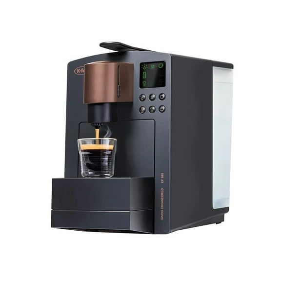 K-fee Grande 15-Bar, 1-Cup Black/Copper Espresso Machine