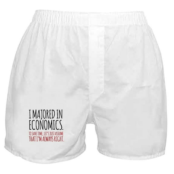 CafePress - Majored In Economics Boxer Shorts - Men's Novelty Boxer Shorts