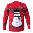 thumbnail image 1 of Ugly Suéter George Talla G con Bordados Navideños Muñeco de Nieve Rojo, 1 of 4