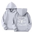 thumbnail image 2 of YOUYEDIAN Ballet Dancing Hoodies for Girls Cute Graphic Sweatshirt Long Sleeve Fall Winter Pullover Tops Gray 4-5 Years, 2 of 4
