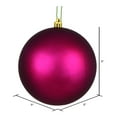 thumbnail image 2 of Vickerman 8" Berry Red Matte Ball Ornament, 2 of 5
