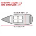 thumbnail image 3 of For 12' / 14' / 16' / 18'L Jon Boat Cover 210D Waterproof Beam Width 56"-75", 3 of 7