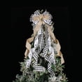 thumbnail image 4 of Lazo para la parte superior del árbol de Navidad, 4 piezas de lazos decorativos para la puerta de la corona del árbol de Navidad, decoración del hogar, interior y exterior, 4 of 5