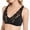 Black, variant on Women Push Up Bras Lace Front Closure No Underwire Bralettes Plus Size Wireless Underwear Full Coverage Everyday Bra,Color:Black