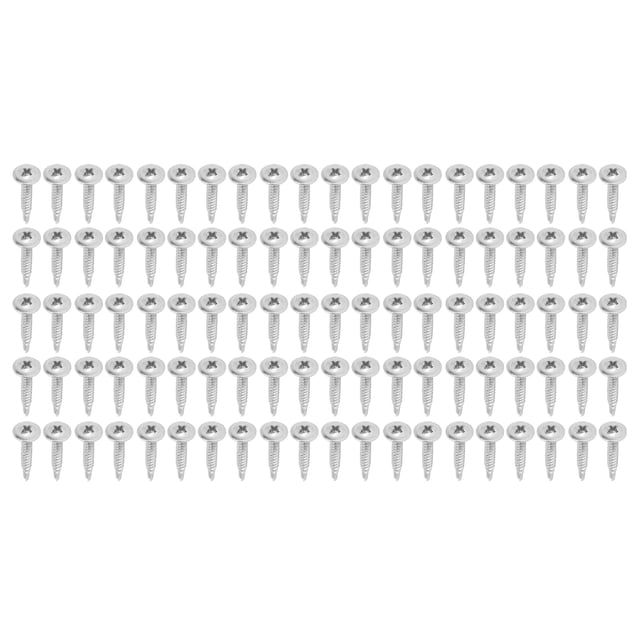 100Pcs Self Tapping Screws Fast Cross 410 Stainless Steel Round Washer Head Fastening Hardware 4.2x32mm