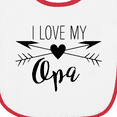 thumbnail image 3 of Inktastic I Love My Opa Heart and Arrows Baby Terry Cloth Bib, 3 of 3