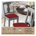 thumbnail image 4 of Outdoor/Indoor 17"x16"x2" Chair Cushions with Ties Set of 4, Waterproof All Weather U-Shape Seat Pads Decoration for Patio Garden Furniture Home Office (Dark Red), 4 of 7