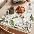 thumbnail image 3 of Magnolia Flower Placemats Set of 12, Green Leaf Non-Slip Place Mats Washable Table Mats for Kitchen Dining Table Decorations Indoor/Outdoor, 3 of 9