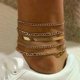thumbnail image 1 of Boho Snake Chain Anklet Set For Women Minimalist Gold Color Chain On The Foot Summer Ankle Bracelet Female Jewelry Accessories, 1 of 5