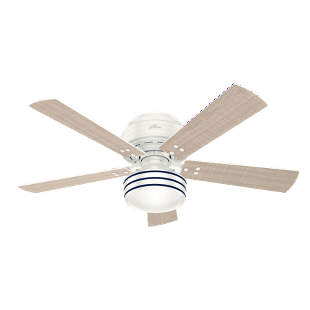 Hunter 52 Cedar Key Damp Rated Fresh White Ceiling Fan With Light