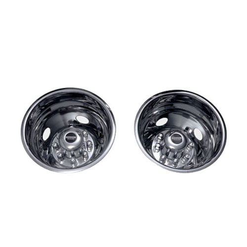 Pacific Dualies 32-3950A 19.5" Polished Stainless Steel Wheel Simulator Rear Tag Axle Kit for 2003-2004 Ford F450/F550 Truck RV Motorhome