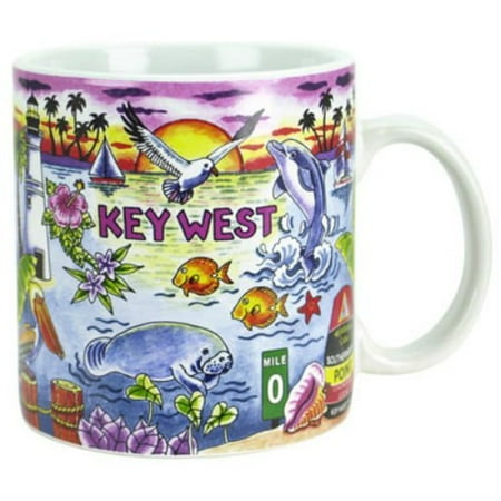 Florida State Seminoles Mug - Key West Florida Map Souvenir Collectible Large Coffee Mug 16oz