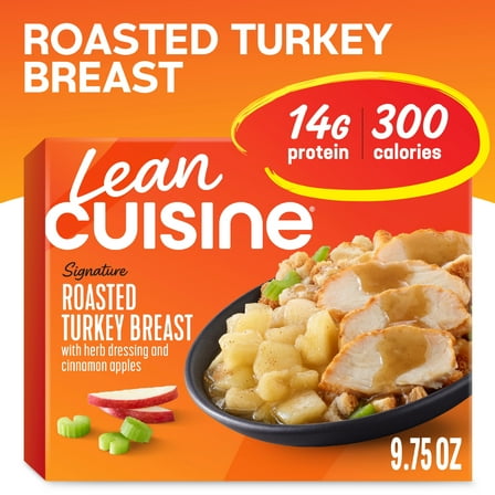 Lean Cuisine Roasted Turkey Breast Microwave Meals for Lunch or Dinner, 9.75 oz (Frozen)
