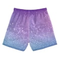 thumbnail image 2 of Blue and Purple Gardient Glitter Swim Trunks Board Shorts Beach Pants Bathing Bottoms 3T, 2 of 8