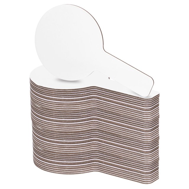 Uxcell 9x5in Dry Erase Paddles, 60Pcs Handheld Circle Dry Erase Boards