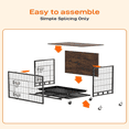 thumbnail image 5 of Dog Crate Furniture,27.2"Double-Doors Kennel Indoor with Divider and Removable Tray,Dog Cage End Table,Easy Assembly, 5 of 7