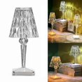 thumbnail image 1 of Lámpara de mesa de cristal Lámpara táctil de carga Lámpara de noche para dormitorio Lámpara de diamante con luz de 3 tonos oso de fresa Electrónica, 1 of 3