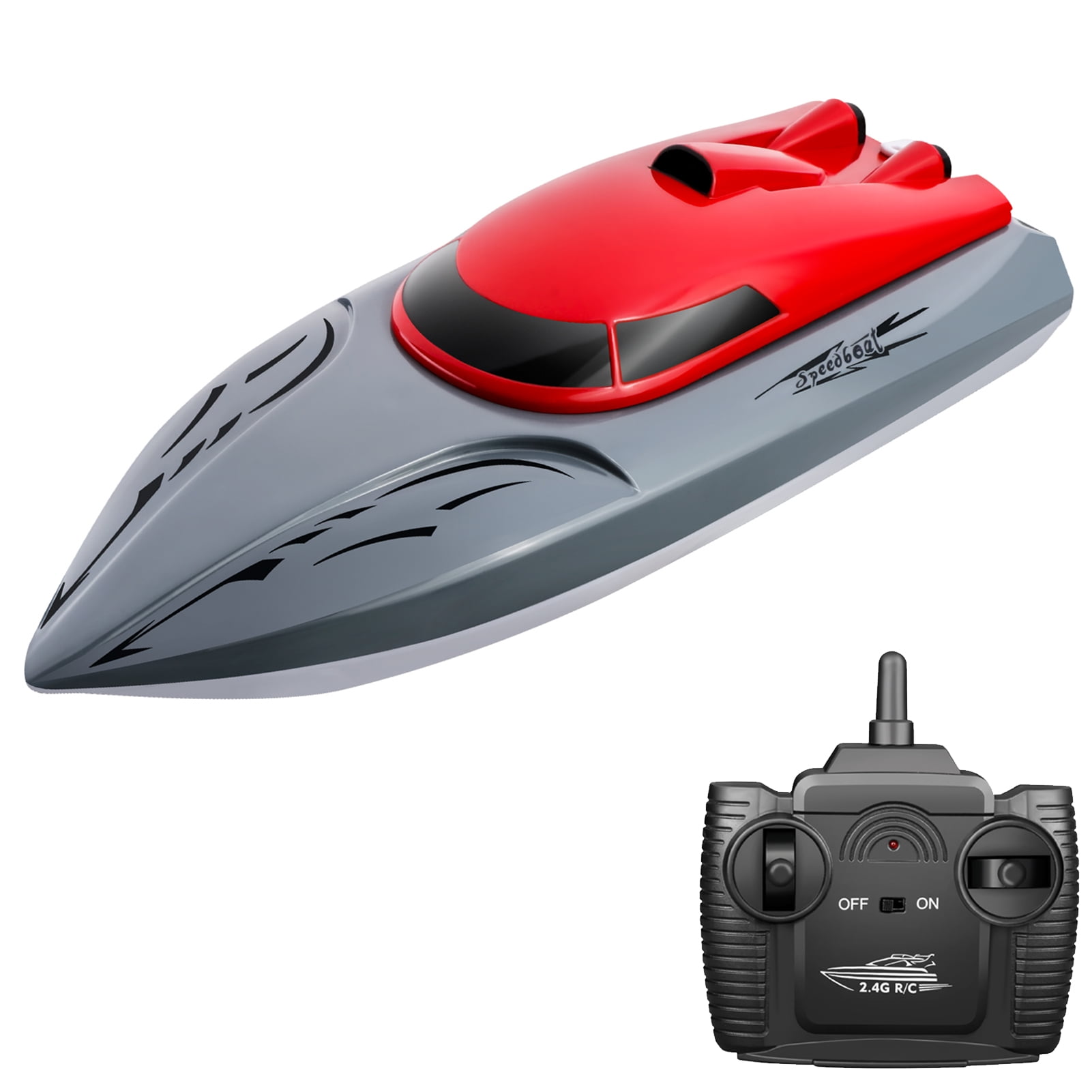 Lakes Lelestar Mini RC Boat RC Submarine Toy Underwater Submarine Bath Toy Remote Control Boat In Bathtub Pools Blue Fast RC Race Boat High Speed Toy Boat Gifts For Kids