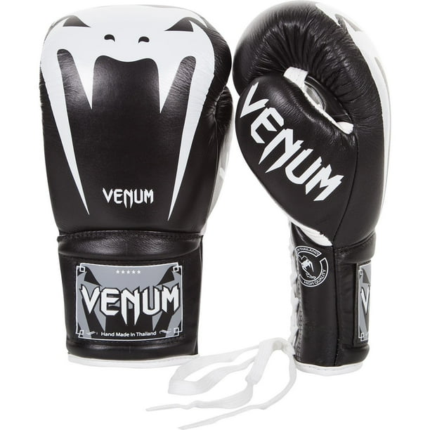 Venum Giant 3.0 Nappa Leather Lace Up Boxing Gloves 12 oz. Black