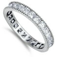 thumbnail image 4 of CHOOSE YOUR COLOR Eternity Stackable White CZ Wholesale Ring .925 Sterling Silver Band Female Size 6, 4 of 4