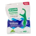 thumbnail image 1 of Hilo dental trenzado fuerte GUM con mango verde 40 piezas, 1 of 4